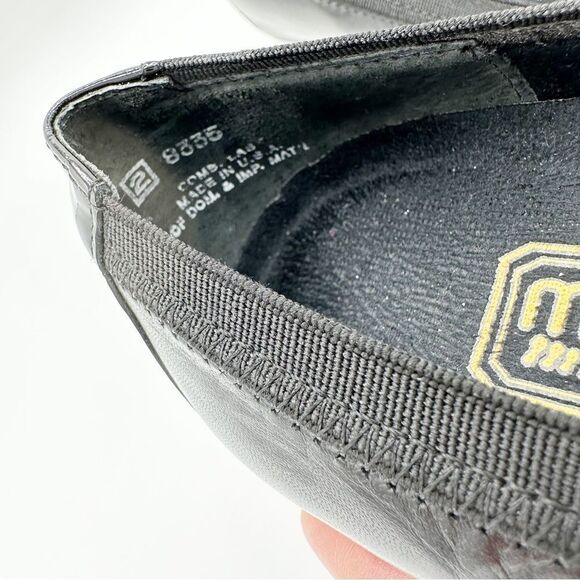 Munro Black Leather and Patent "Odette" Cap Toe Pumps Heels Sz Comfort 7.5M - Picture 12 of 16